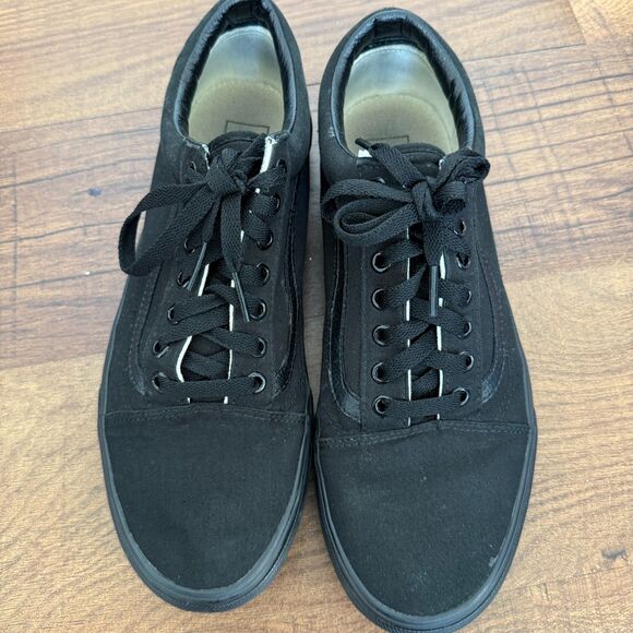 VANS Old Skool Black Black Men Size 8 Low Shoes Sneakers - Picture 4 of 7